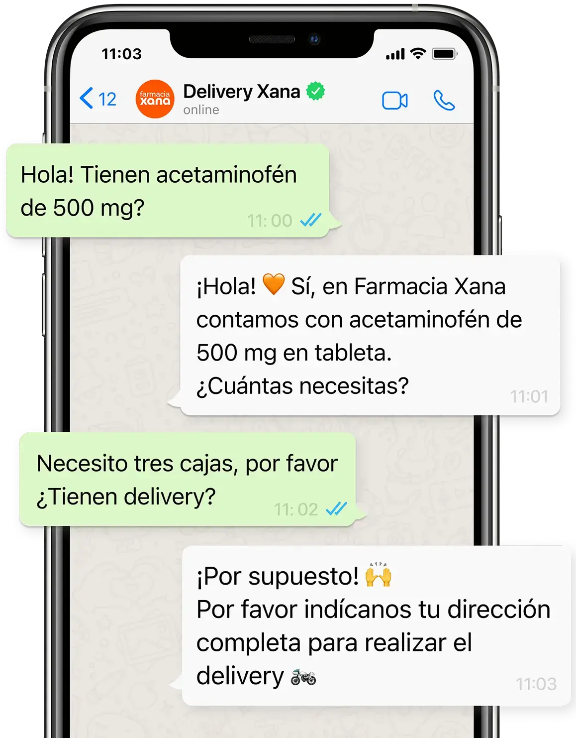 Teléfono con mensajes